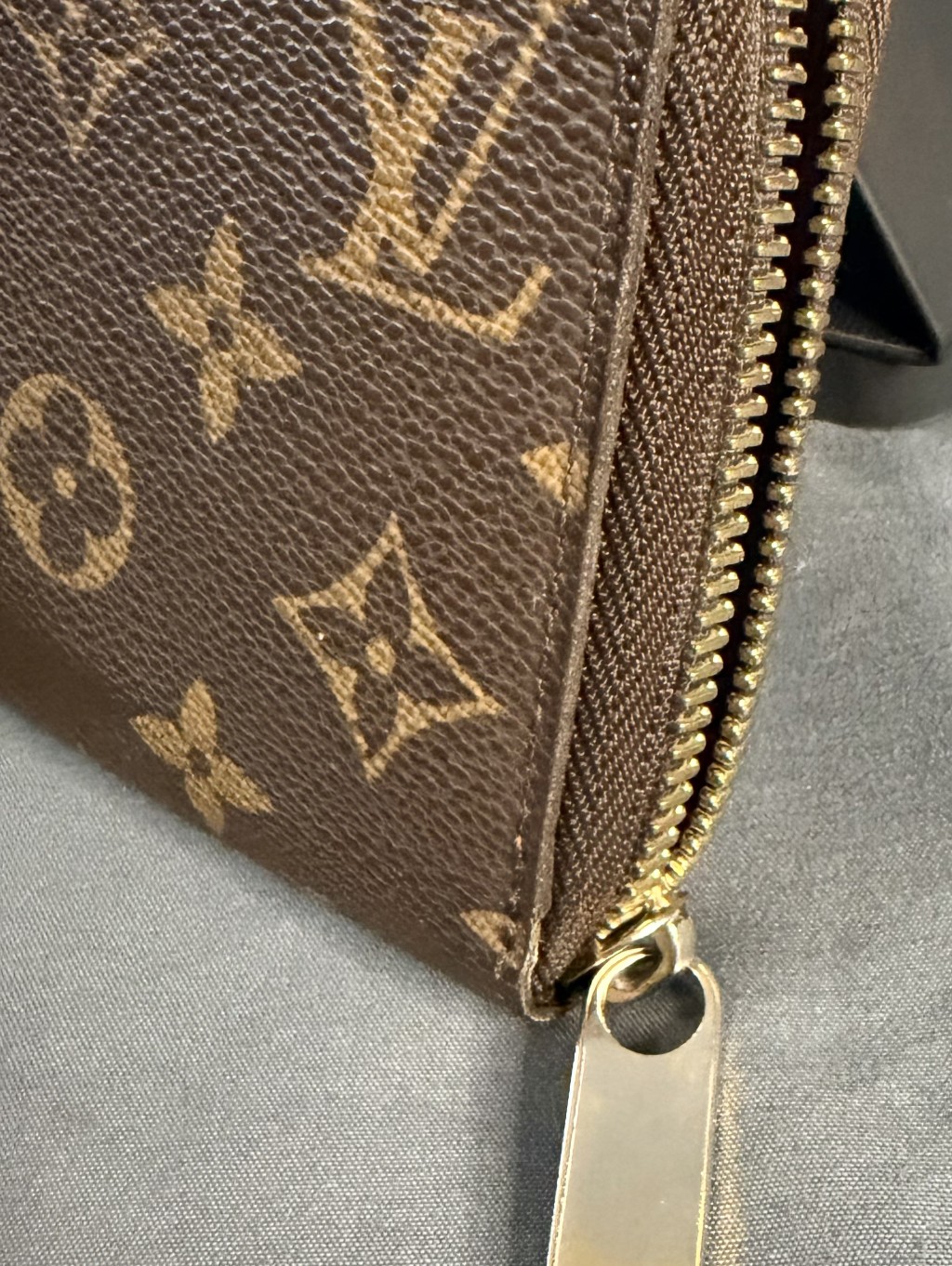 Louis Vuitton Brown Monogram Canvas Wallet With Tan Motif